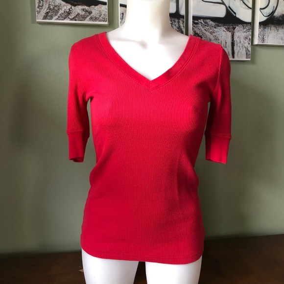 Small Zanana Outfitters Red Thermal 3/4 sleeve - Picture 1 of 4